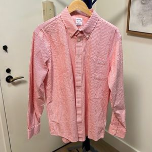 Brook Brothers - Seersucker Regent Fit - Light Red - Large - Unworn